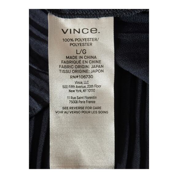 Vince ruffled flutter sleeve crushed satin top blouse size Large L - Picture 6 of 7